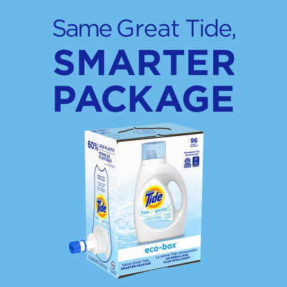 Tide Free & Gentle Liquid Laundry Detergent, 64 loads, 84 fl oz