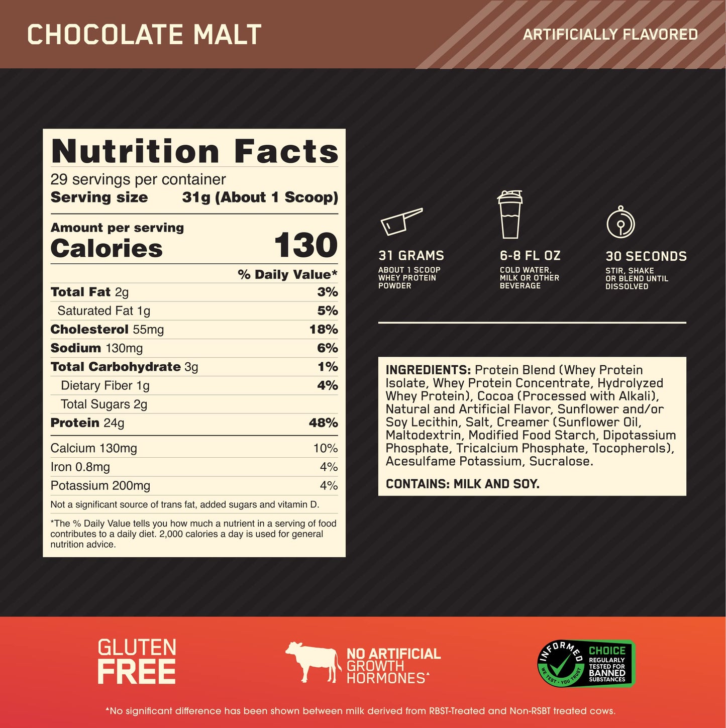 OPTIMUM NUTRITION Gold Standard Banana Cream 2lb