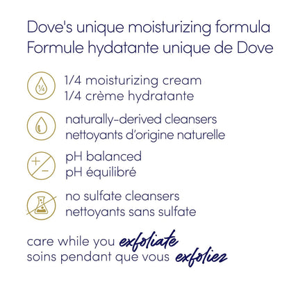 Dove Exfoliating Body Polish Scrub For Silky, Soft Skin Pomegranate and Shea Butter Body Scrub Exfoliates and Provides Lasting Nourishment 10.5 oz