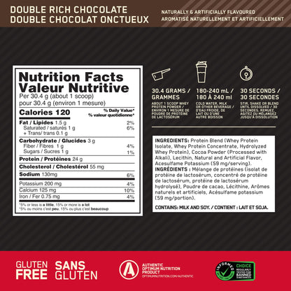 Optimum Nutrition Gold Standard 100% Whey Protein Powder, 2.270g - Extreme Milk Chocolate - 70 servings (packaging may vary)