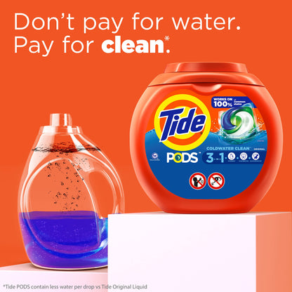 Tide PODS Laundry Detergent Pacs, Original Scent, Powerful 3-in-1 Clean in one Step, HE Compatible, 112 Count