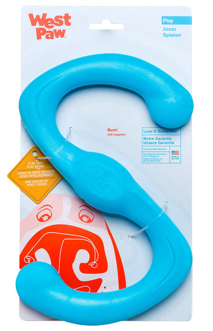 West Paw Zogoflex Bumi Interactive Tug of War Durable Dog Play Toy, 100% Guaranteed Tough, It Floats!, Made in USA, Large, Tangerine