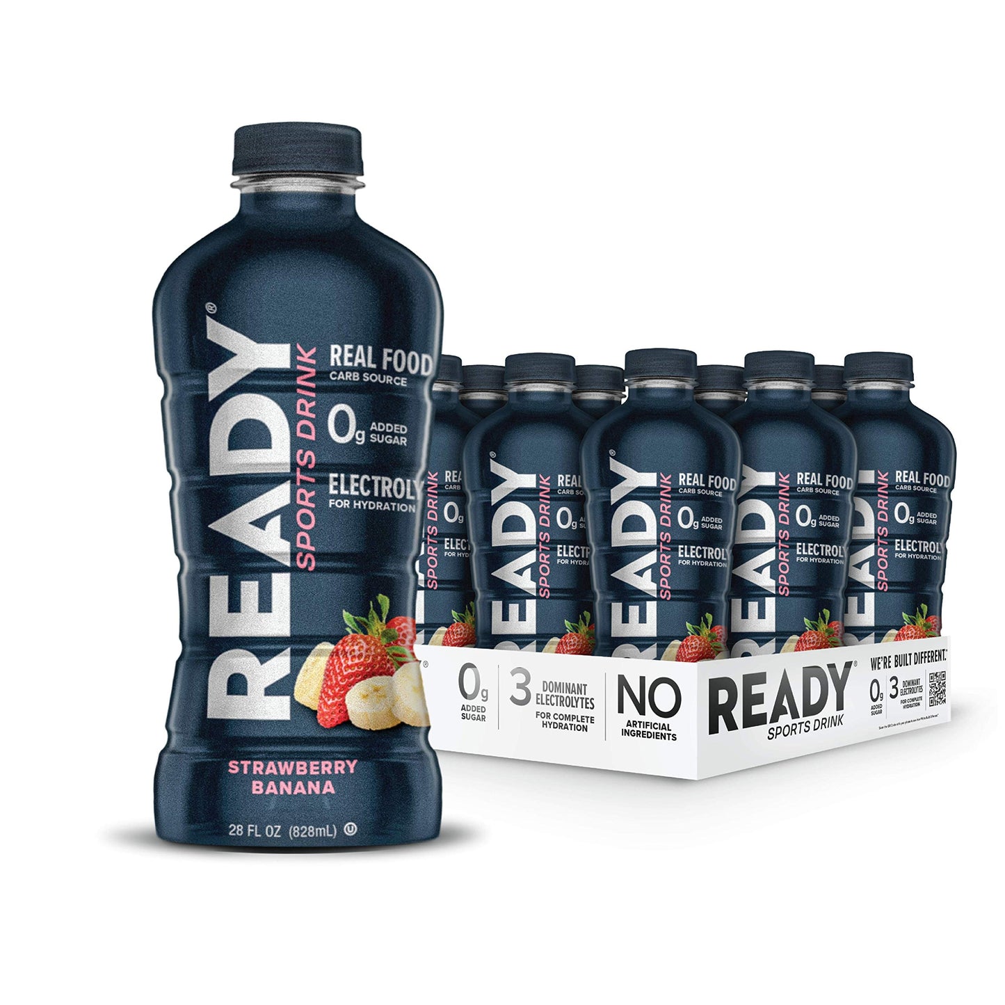 Ready Sports Drink, Electrolyte Blend with B Vitamins and No Added Sugar, Peach Mango, 16.9 Fluid Ounces