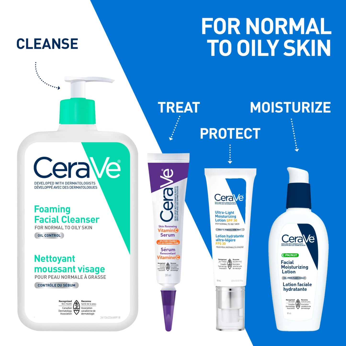 CeraVe FOAMING Face Cleanser, Gentle Face Wash with Hyaluronic Acid, Niacinamide, Ceramides. Makeup Remover for oily skin, won’t clog pores. Oil & sebum control. Non-Comedogenic, Sensitive Skin, Men & Women, 562ML