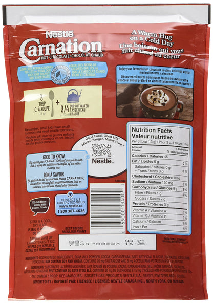 CARNATION Nestle Rich and Creamy Hot Chocolate, 1.7 kg (Pack of 1), Imported from Canada}