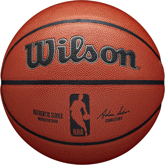 WILSON NBA Authentic Indoor Outdoor Basketball - Size 7-29.5", Brown