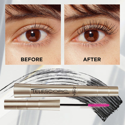 L’Oréal Paris Telescopic Mascara, Eyelash Lengthening Mascara, Unique Non-Clumping Formula, Delivers Intense Length, For Sensitive Eyes, Blackest Black, 8 ml