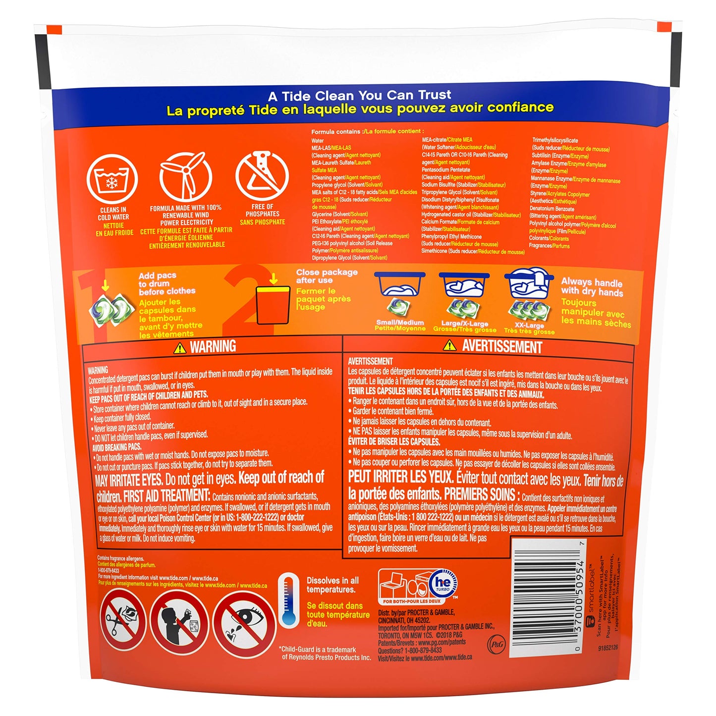 Tide PODS Liquid Laundry Detergent pacs, Spring Meadow Scent, 112 count
