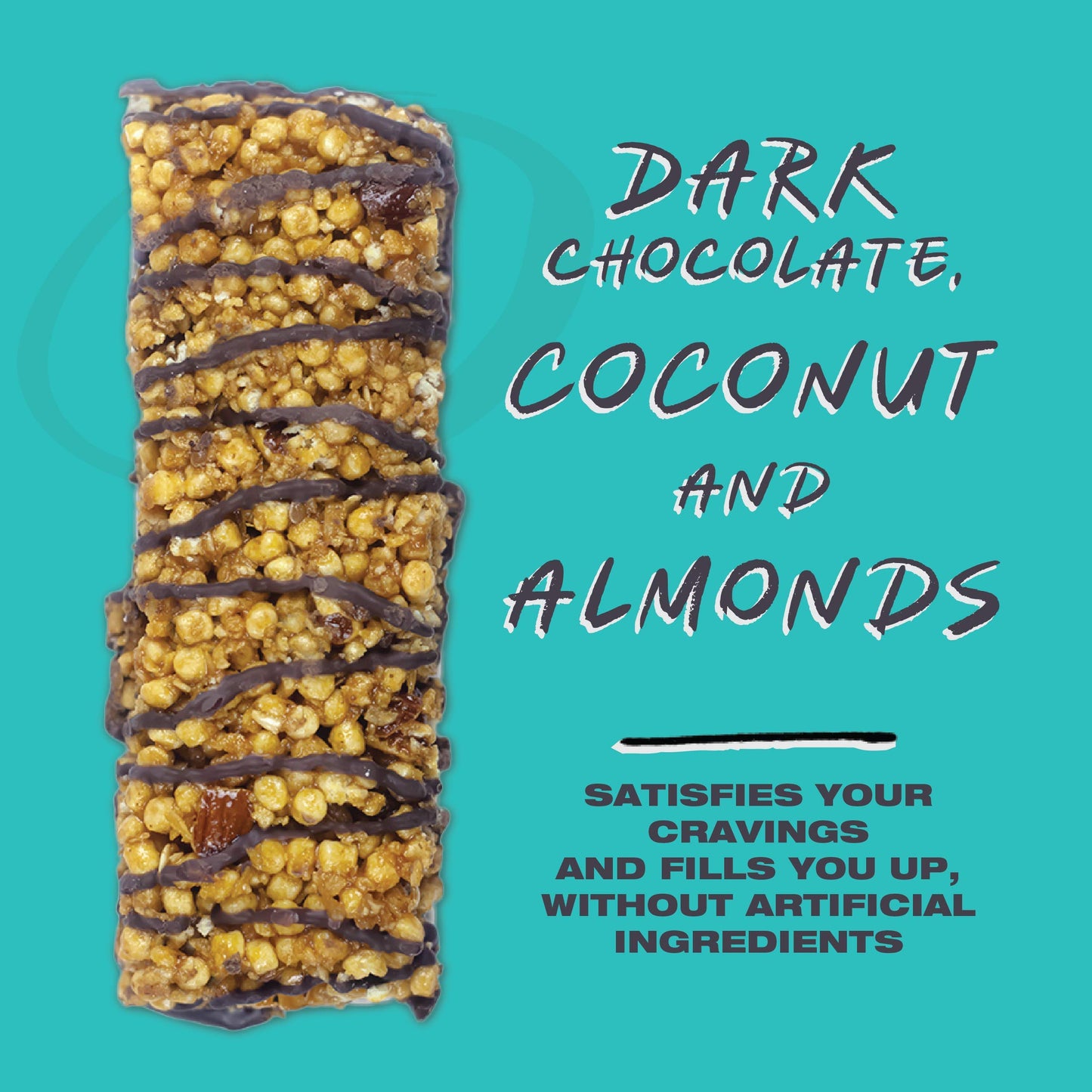 Ready CLEAN Bar, 15g of Protein, 7g Fiber, 6.5g of Whole Grains, NON-GMO, Dark Chocolate Blueberry Almond, 1.8 Ounces, 12-Pack