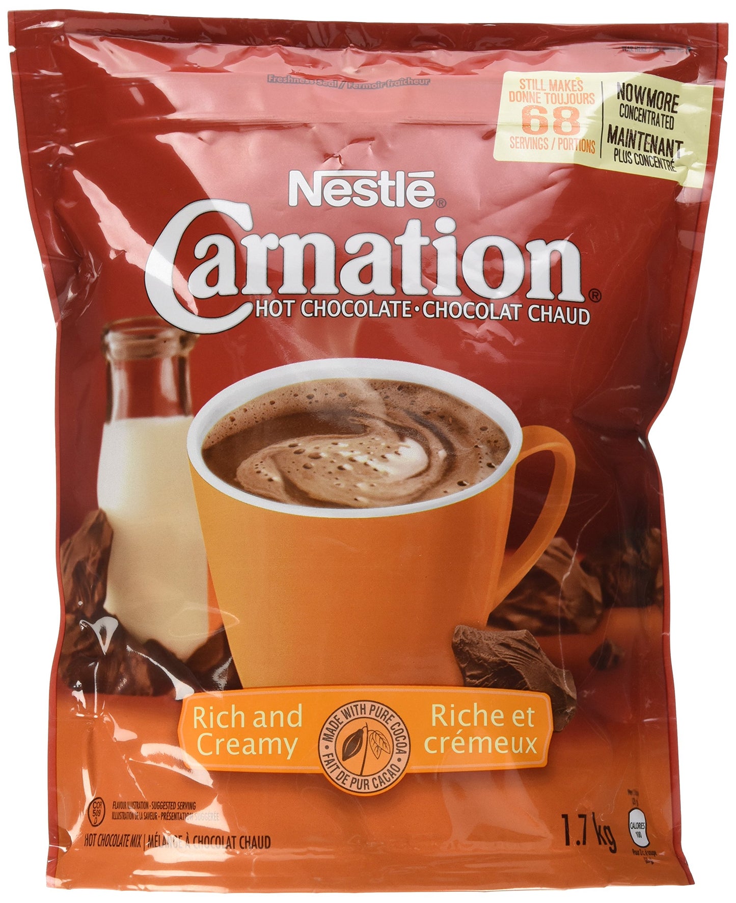 CARNATION Nestle Rich and Creamy Hot Chocolate, 1.7 kg (Pack of 1), Imported from Canada}