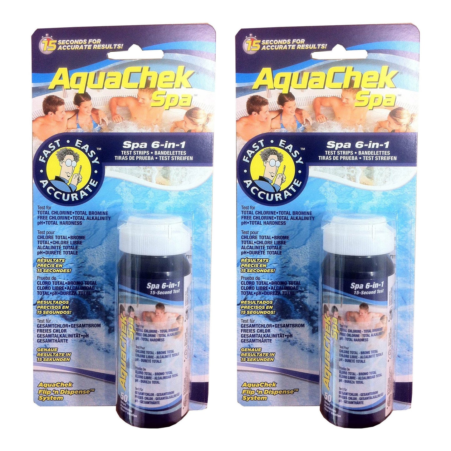 AquaChek 552244 6-in-1 Test Strips for Spas and Hot Tubs