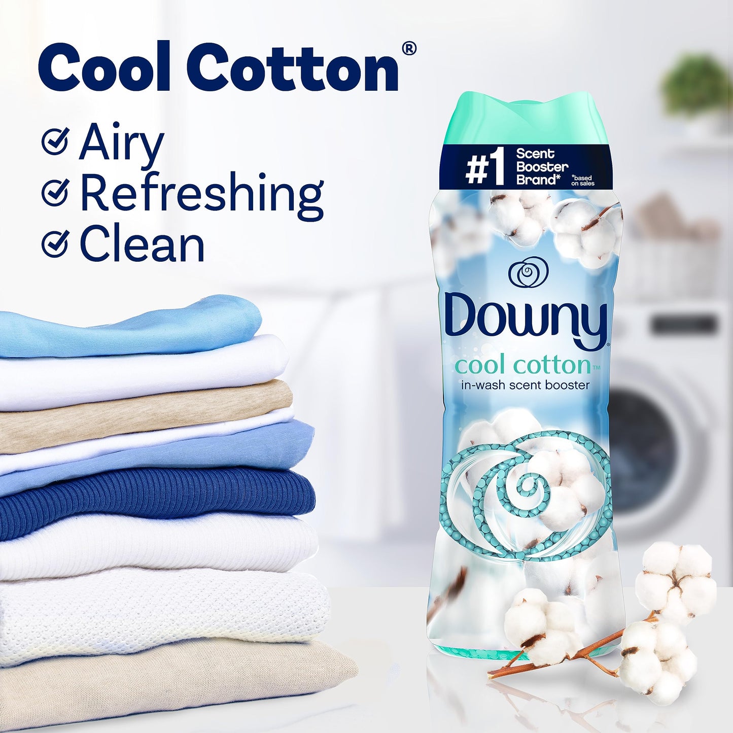 Downy Unstopables In-Wash Laundry Scent Booster Beads, Fresh, 680 gr