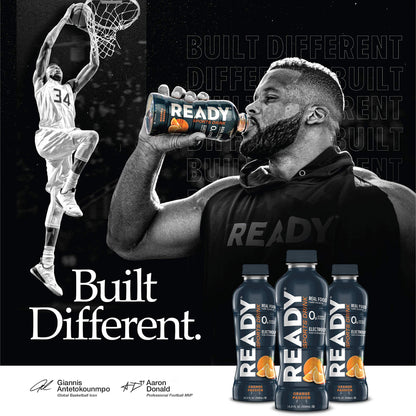 Ready Sports Drink, Electrolyte Blend with B Vitamins and No Added Sugar, Peach Mango, 16.9 Fluid Ounces