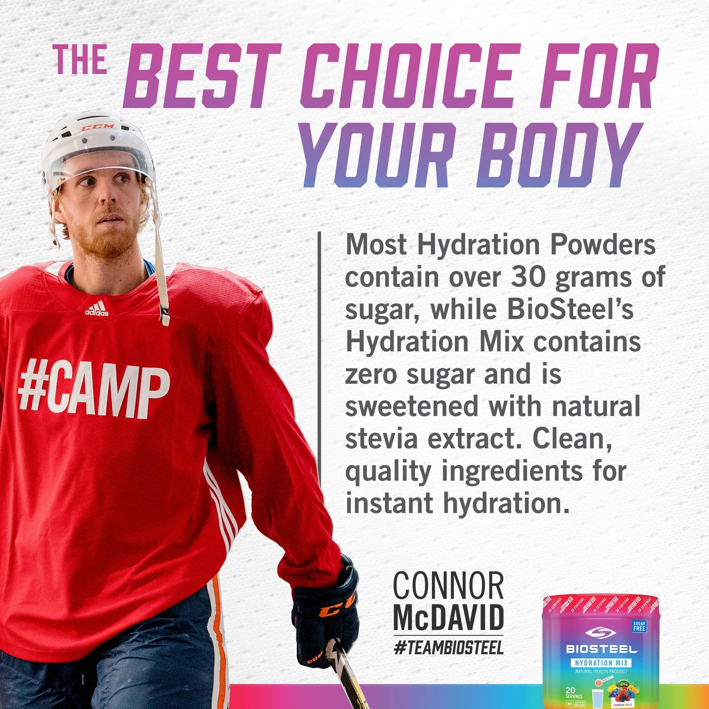 BioSteel Hydration Mix, Great Tasting Hydration with Zero Sugar, and No Artificial Flavours or Preservatives, Peach Mango Flavour, 45 Servings per Tub