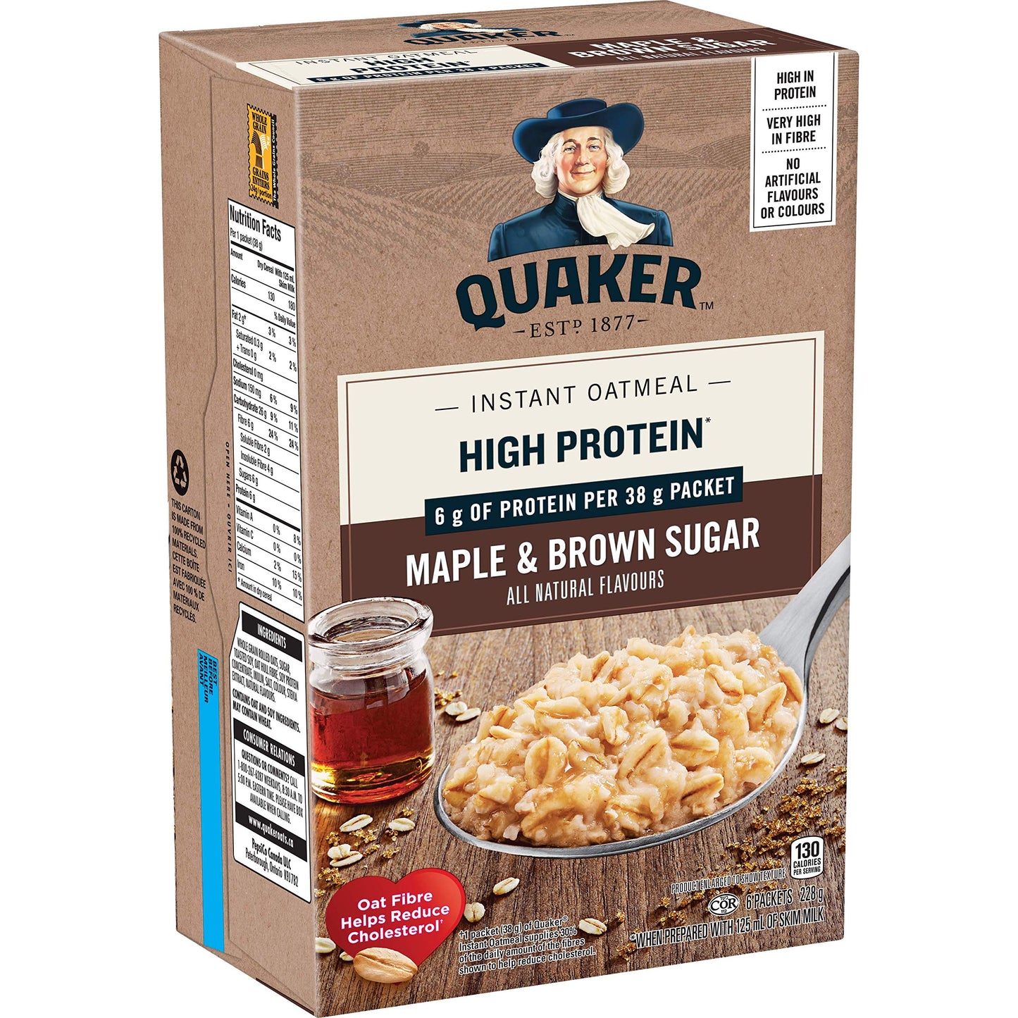Quaker Regular Instant Oatmeal, 10 Packets, 280g