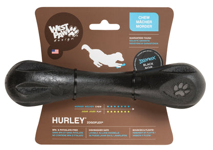 West Paw Zogoflex Hurley Durable Dog Bone Chew Toy for Aggressive Chewers, 100% Guaranteed Tough, It Floats!, Made in USA, Small, Granny Smith
