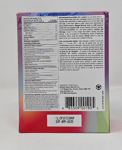 BIOSTEEL Zero Sugar Sports Hydration Mix Variety - Berry, Rainbow Twist & Blue Raspberry Flavours, 30 Packets