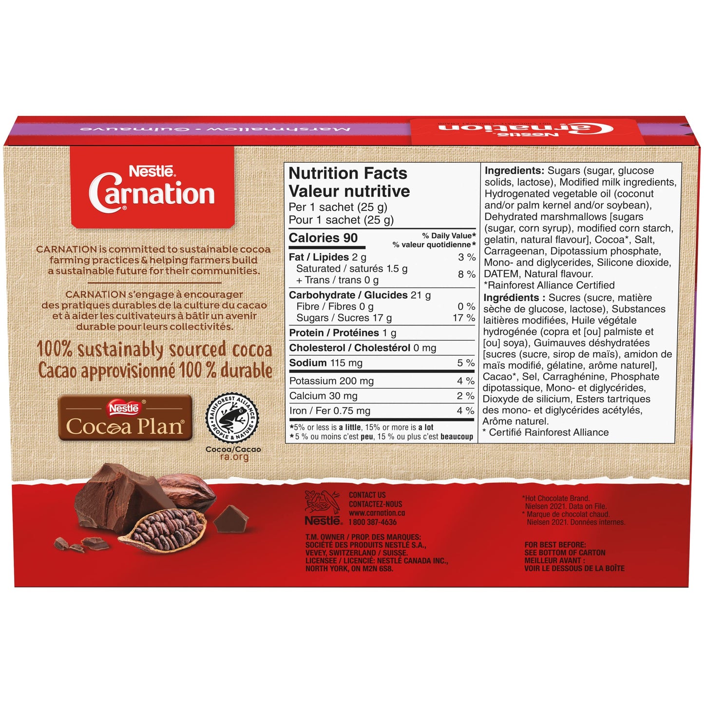 CARNATION Nestle Rich and Creamy Hot Chocolate, 1.7 kg (Pack of 1), Imported from Canada}