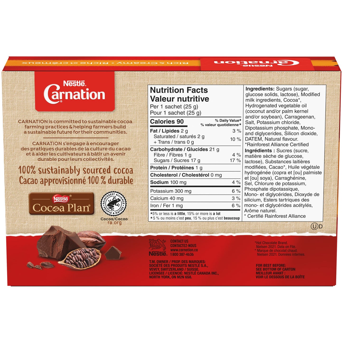 CARNATION Nestle Rich and Creamy Hot Chocolate, 1.7 kg (Pack of 1), Imported from Canada}