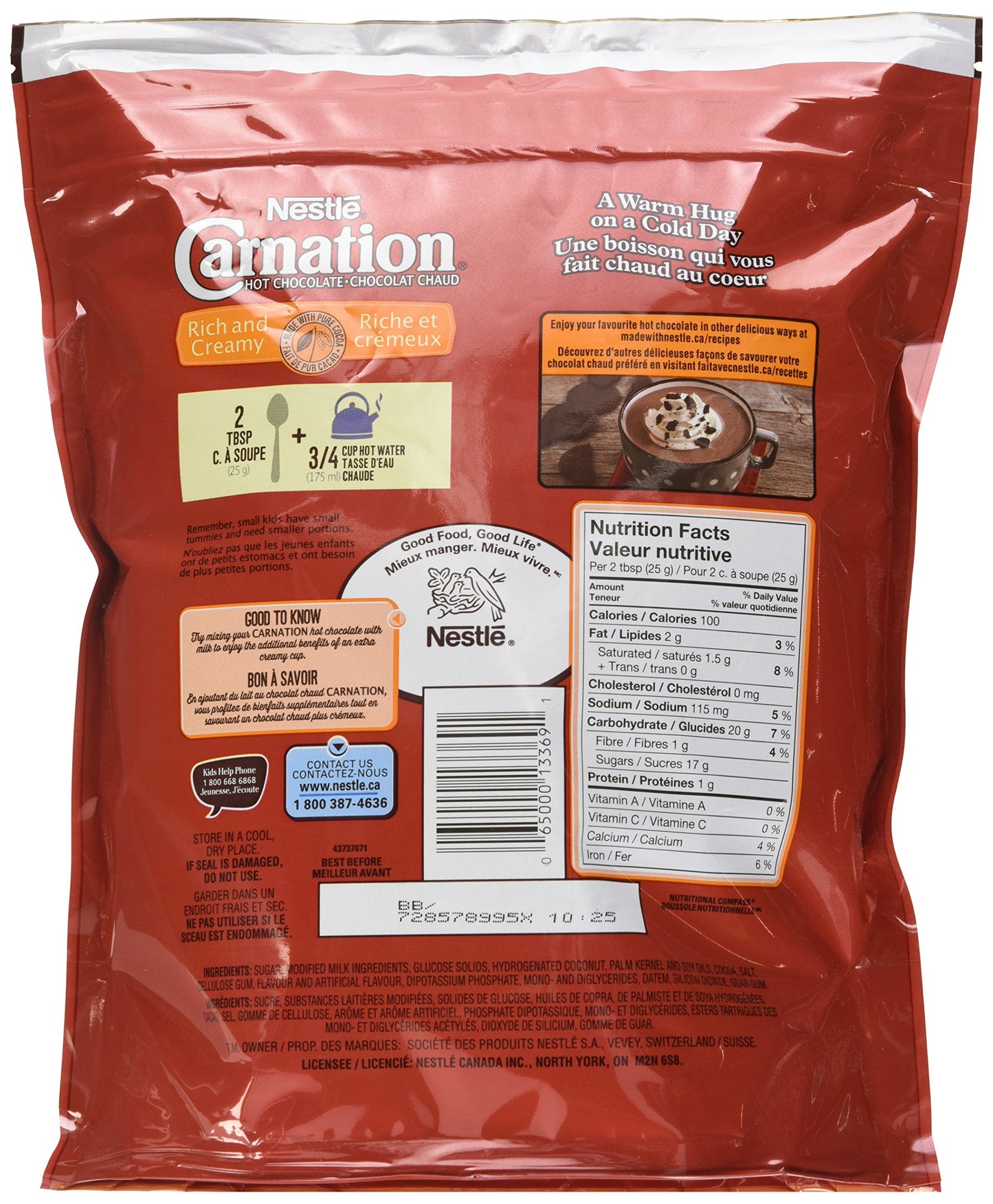 CARNATION Nestle Rich and Creamy Hot Chocolate, 1.7 kg (Pack of 1), Imported from Canada}